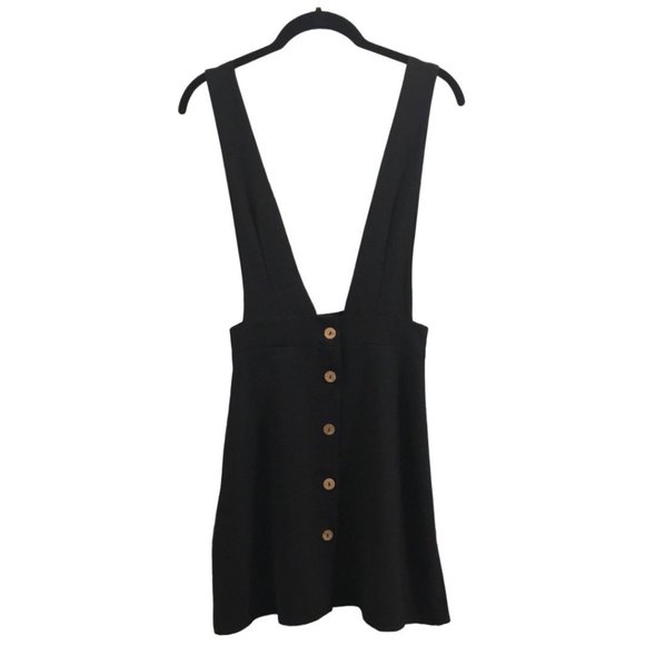 Boohoo Dresses & Skirts - Button Up Front Suspender Skirt Mini Dress
